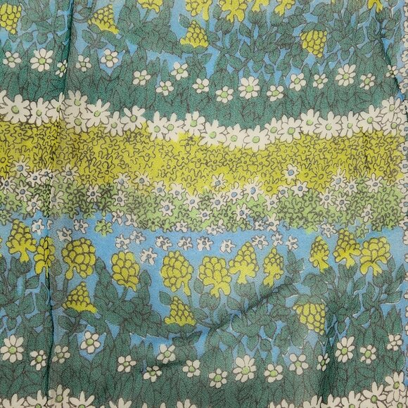 VTG 60s Vera Neumann Chiffon Scarf Hand Rolled Edges Floral Fashion Accessory - Picture 8 of 12